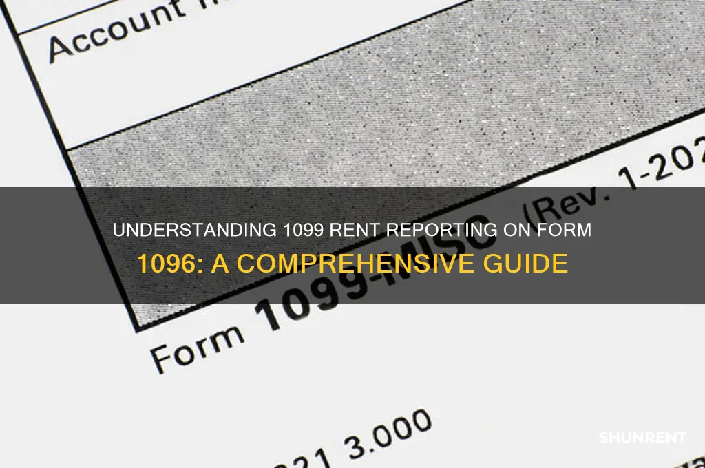 what is a 1099 rent on a 1096