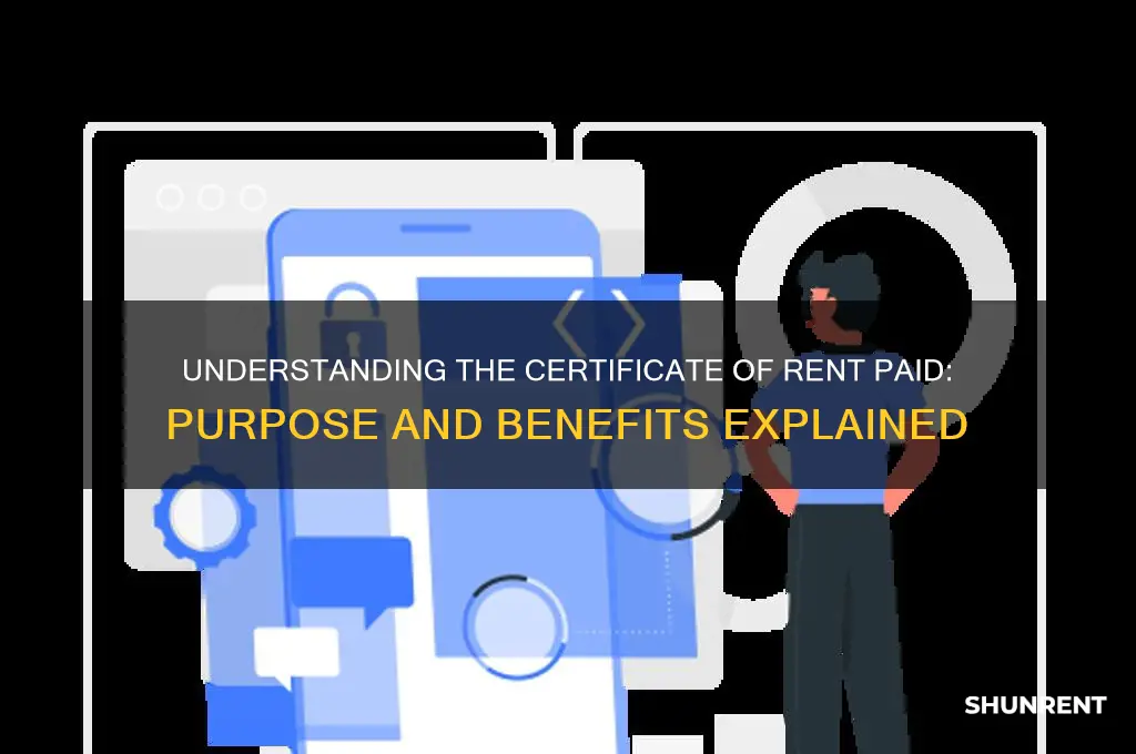 what is a certificate of rent paid for