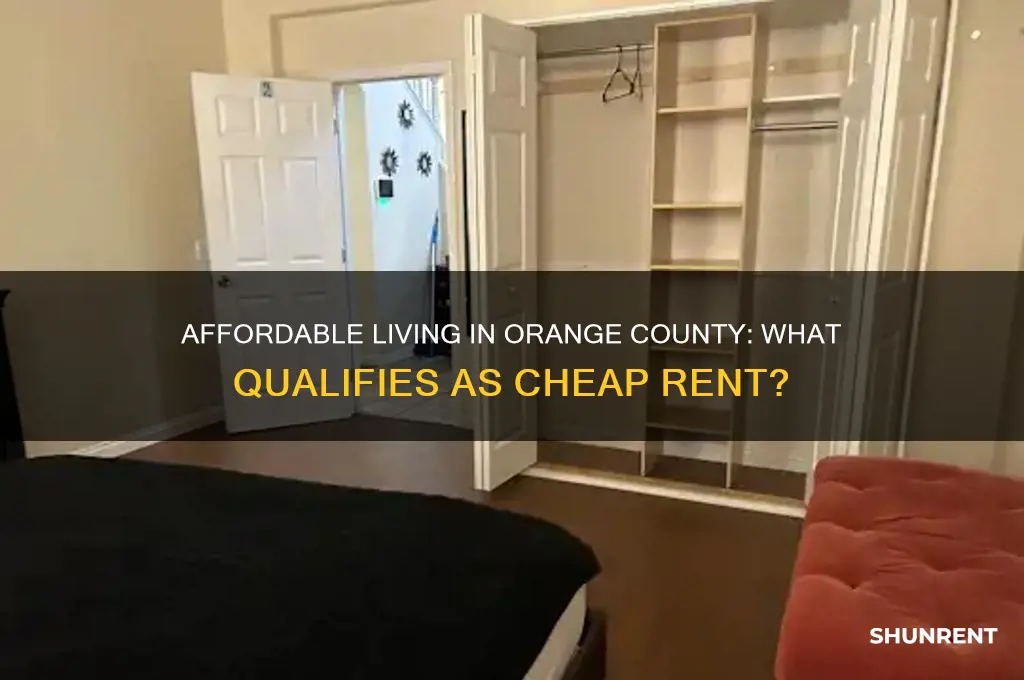what is a cheap rent in orange county