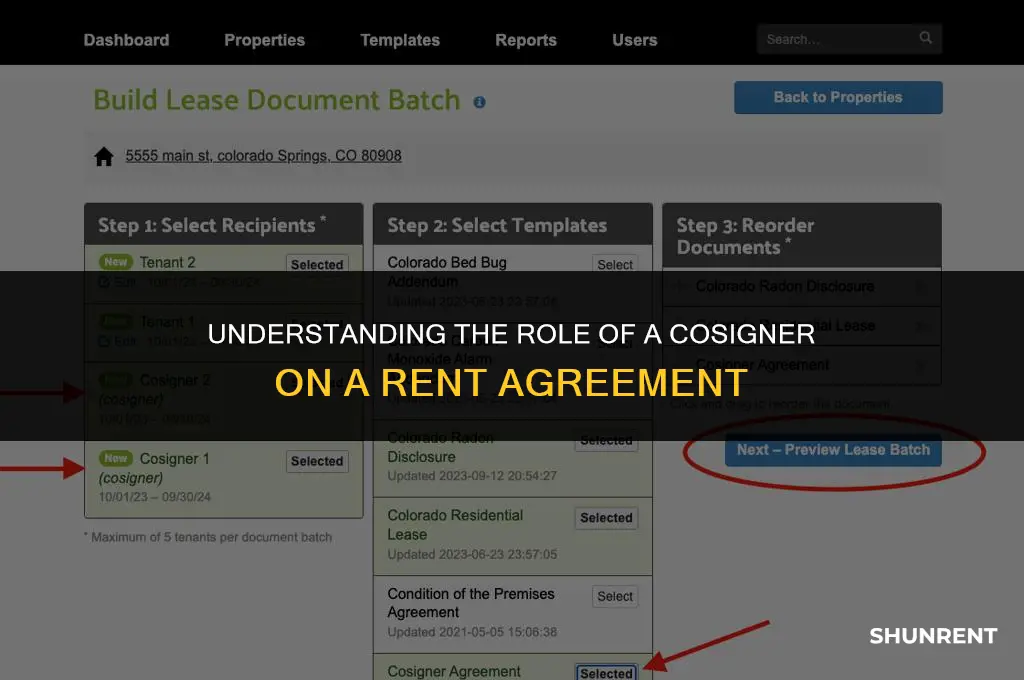 what is a cosigner on a rent