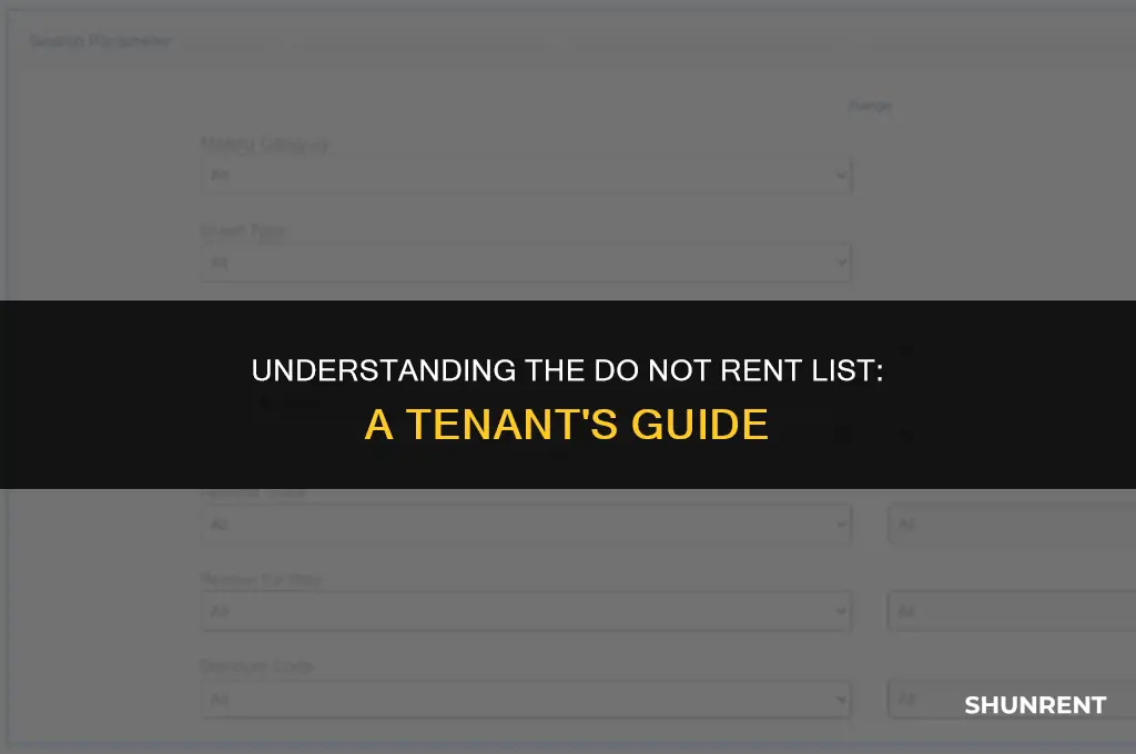 what is a do not rent list