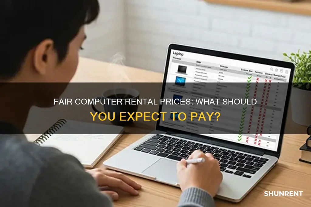 what is a fair price to rent a computer