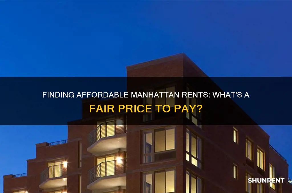 what is a good rent price in manhattan