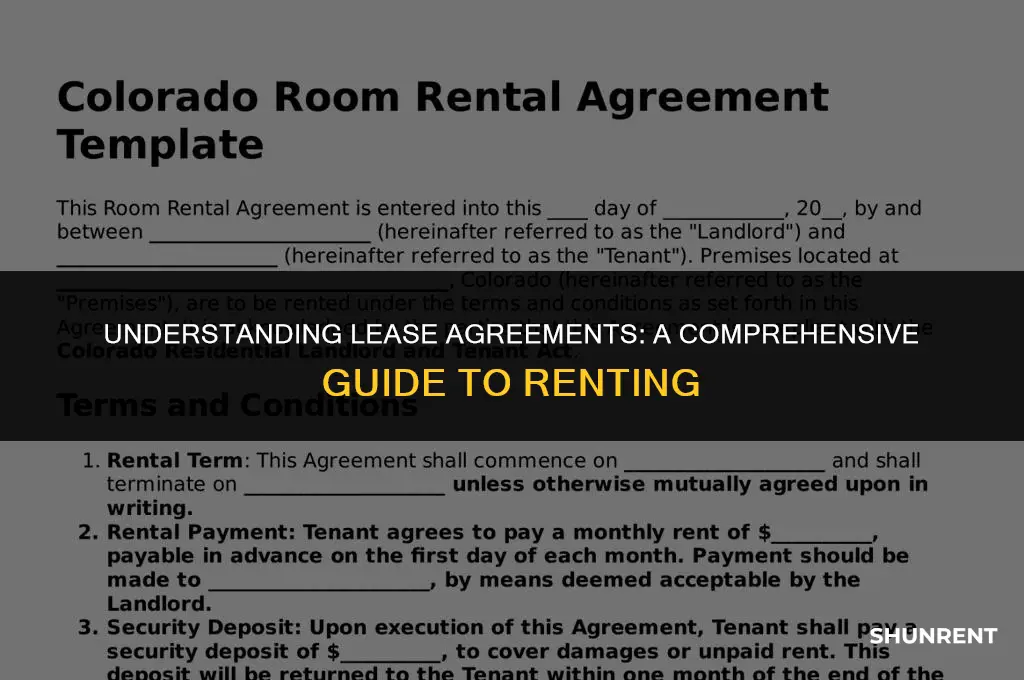 what is a lease agreement for renting