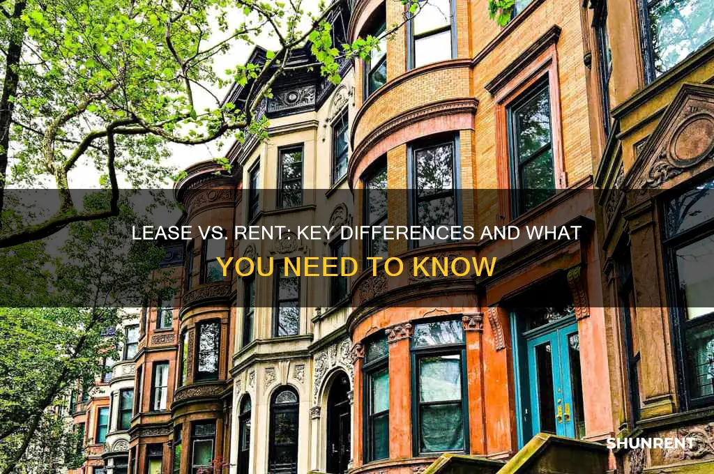 what is a lease how is it different than renting
