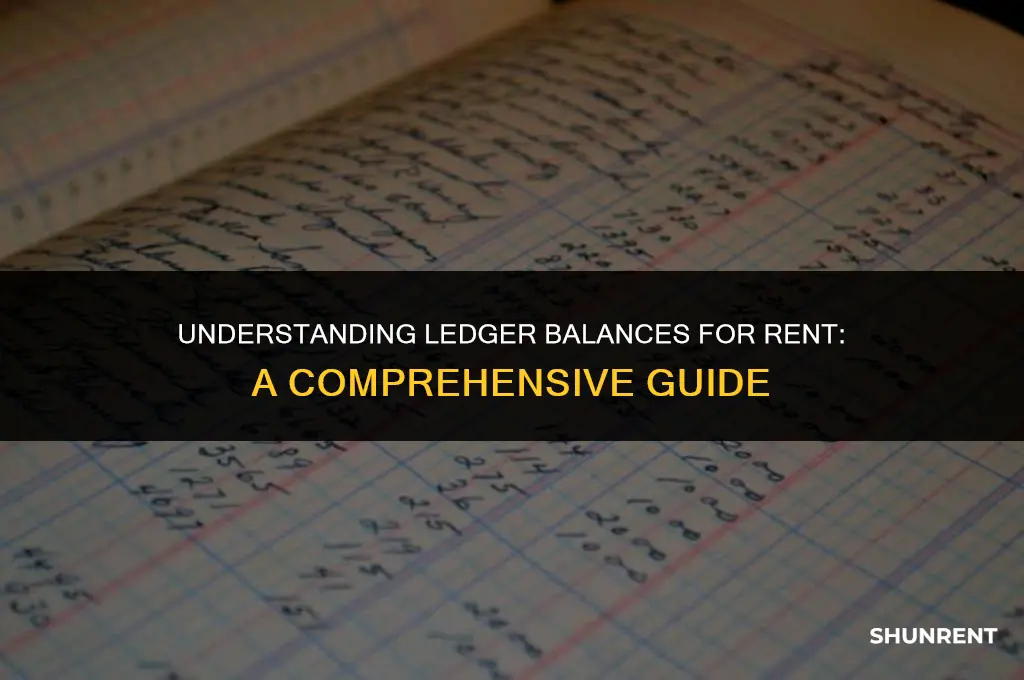 what is a ledger balance for rent