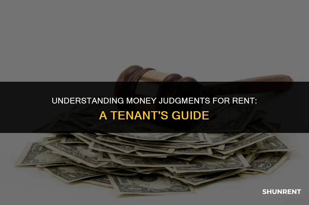 what is a money judgement for rent