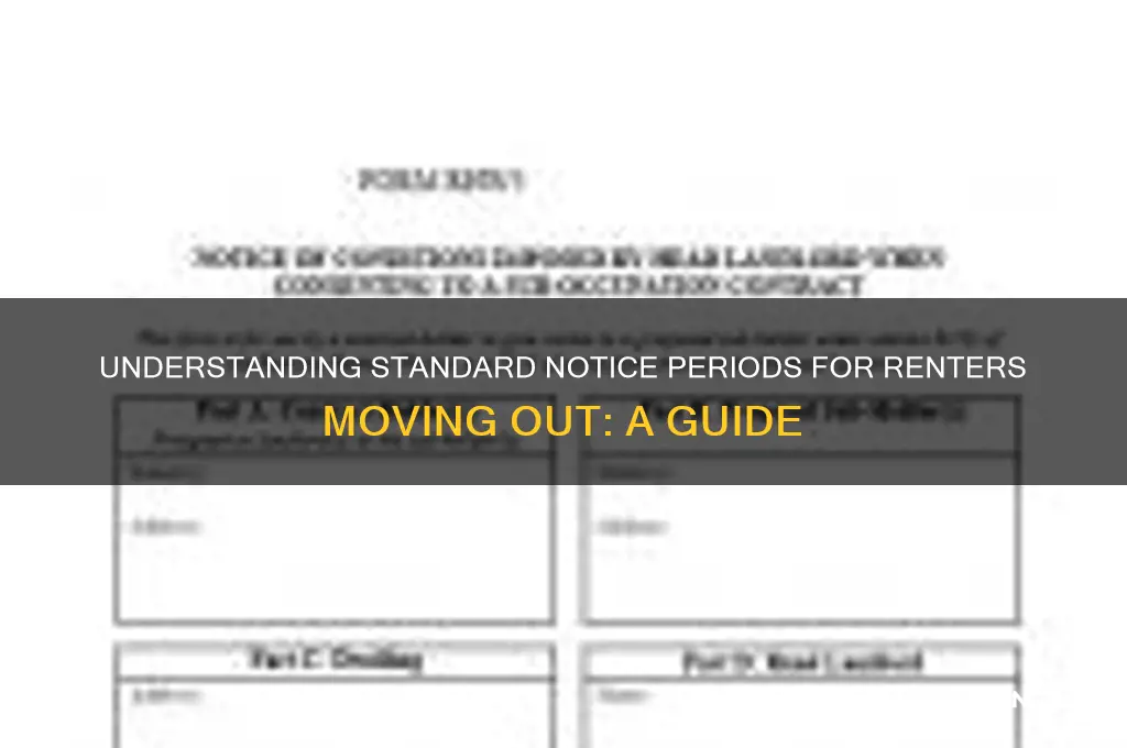 what is a normal notice period for moving out renting