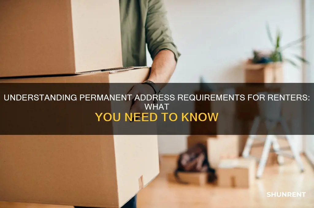what is a permanent address mean when renting