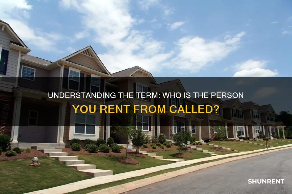 what is a person called you rent from