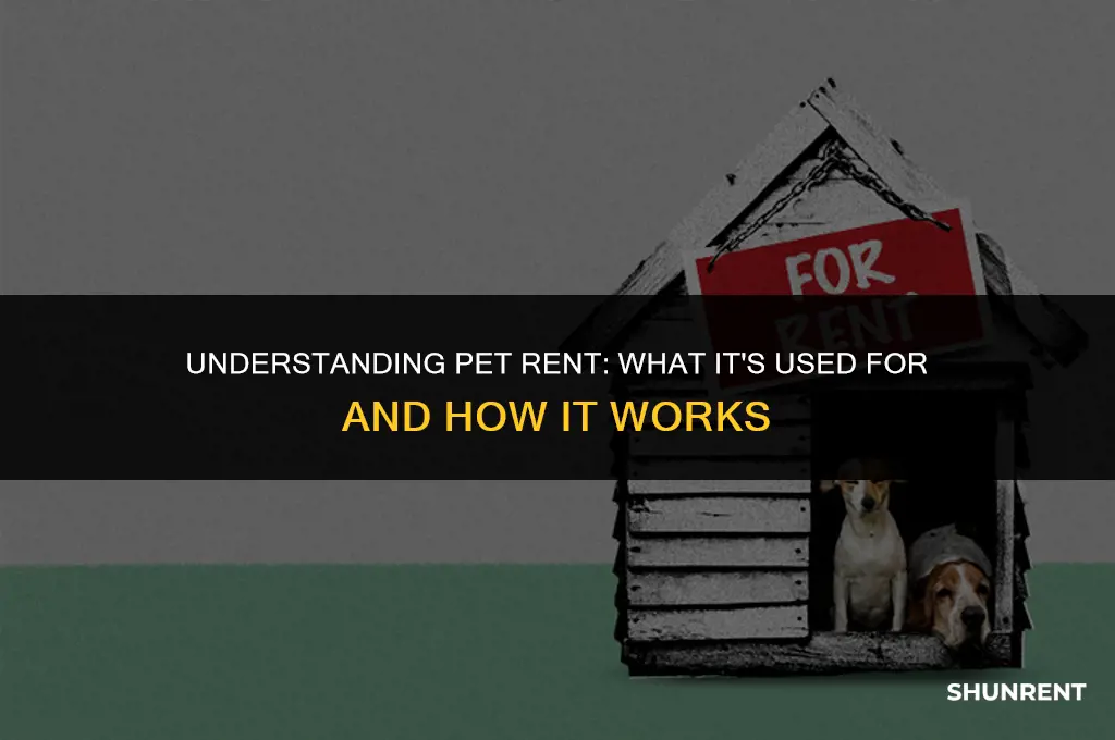 what is a pet rent used for