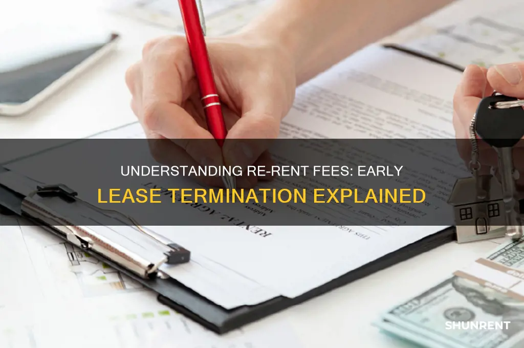 what is a re-rent fee when leaving your contract early