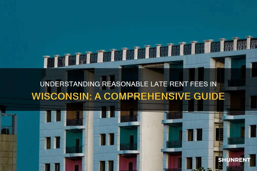 what is a reasonable late fee for rent in wisconsin
