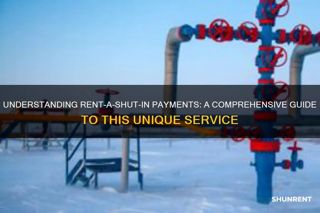 what is a rent a shut-in payment