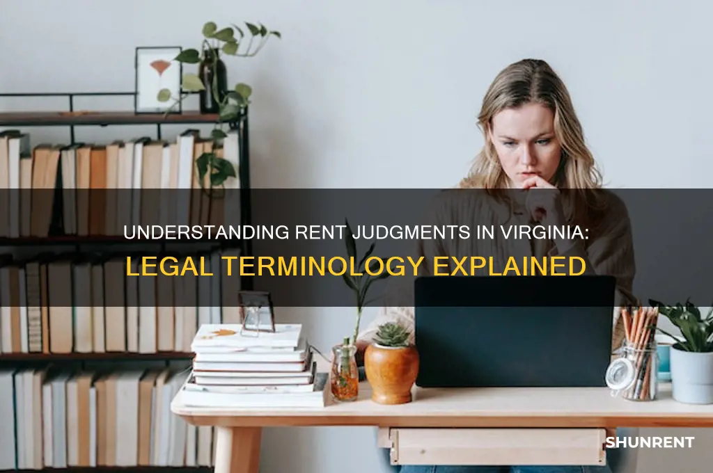 what is a rent judgment called in virginia