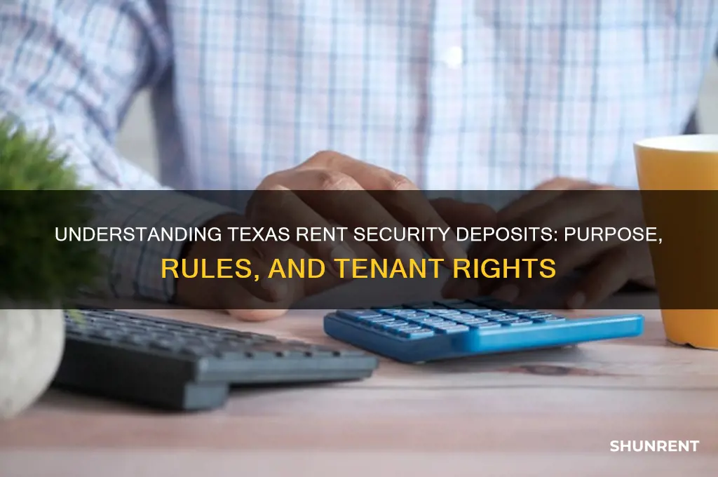 what is a rent security deposit for in texas