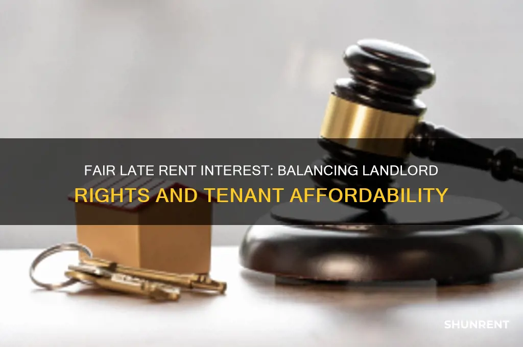 what is a resonable interest for late rent