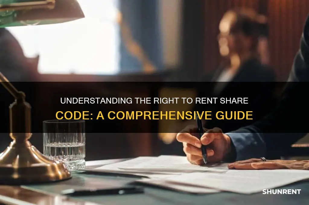 what is a right to rent share code