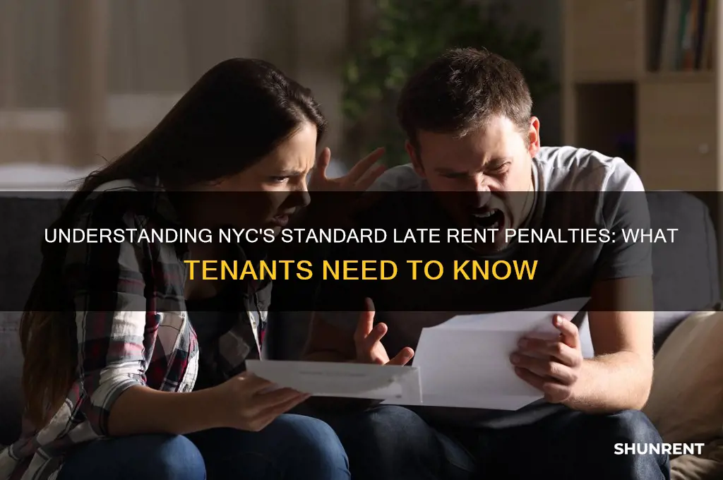 what is a standard late rent penalty in nyc