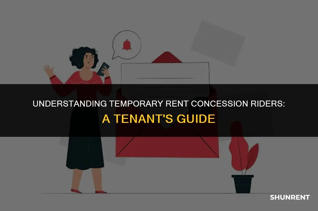 what is a temporary rent concession rider