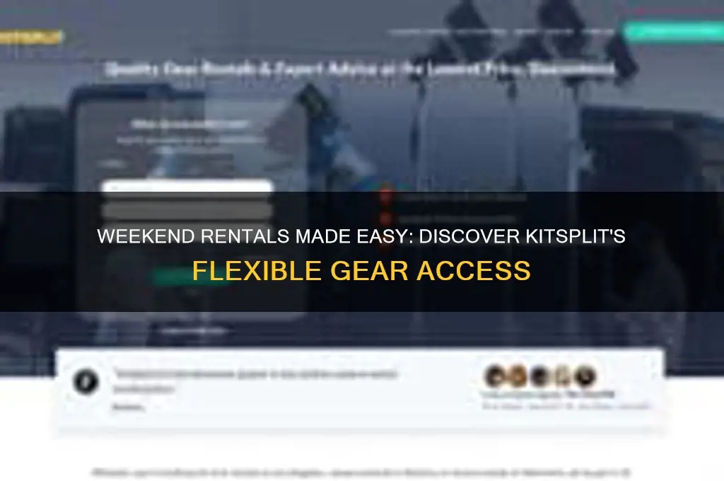 what is a weekend when renting from kitsplit