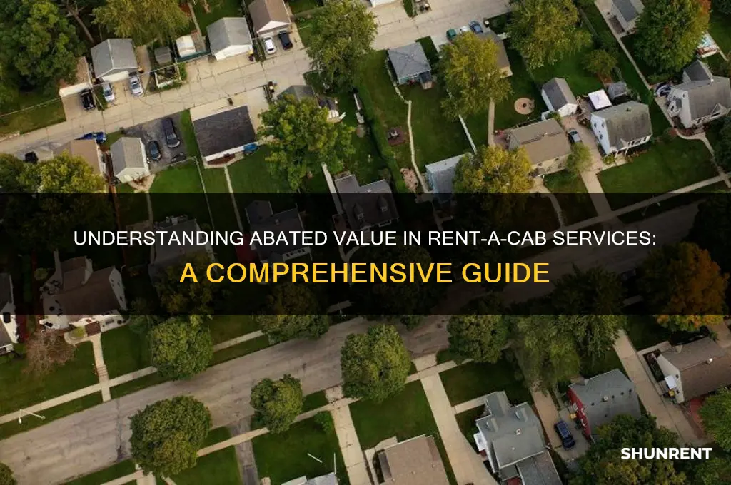 what is abated value in rent a cab service