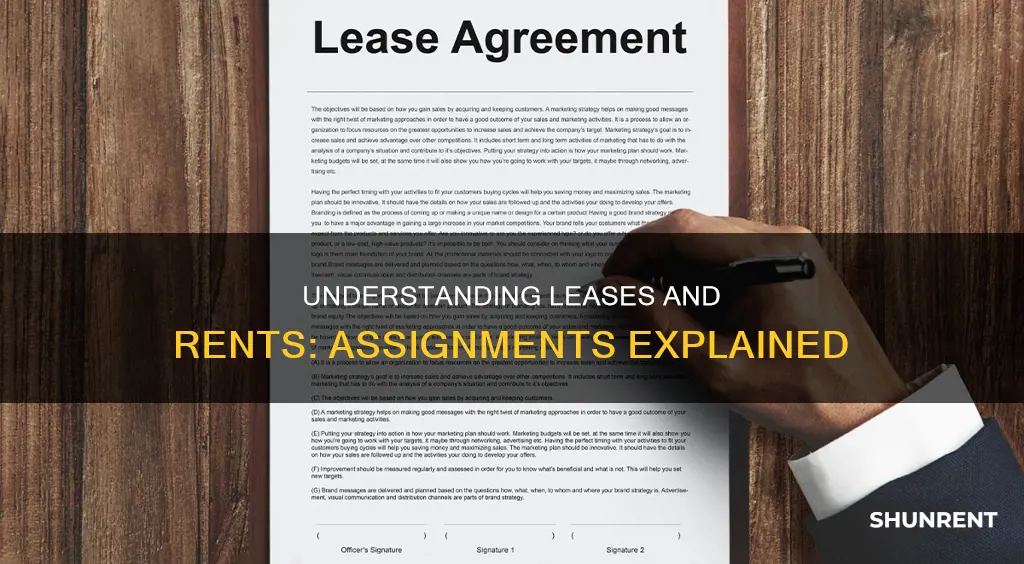 what is an assignment of leases and rents