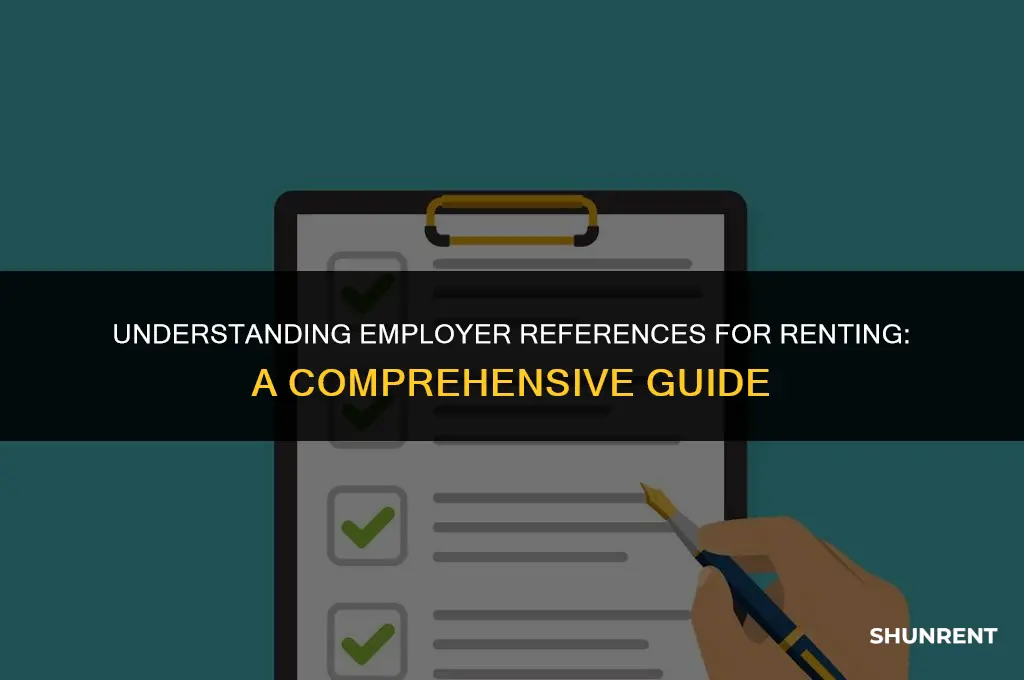 what is an employer reference for renting