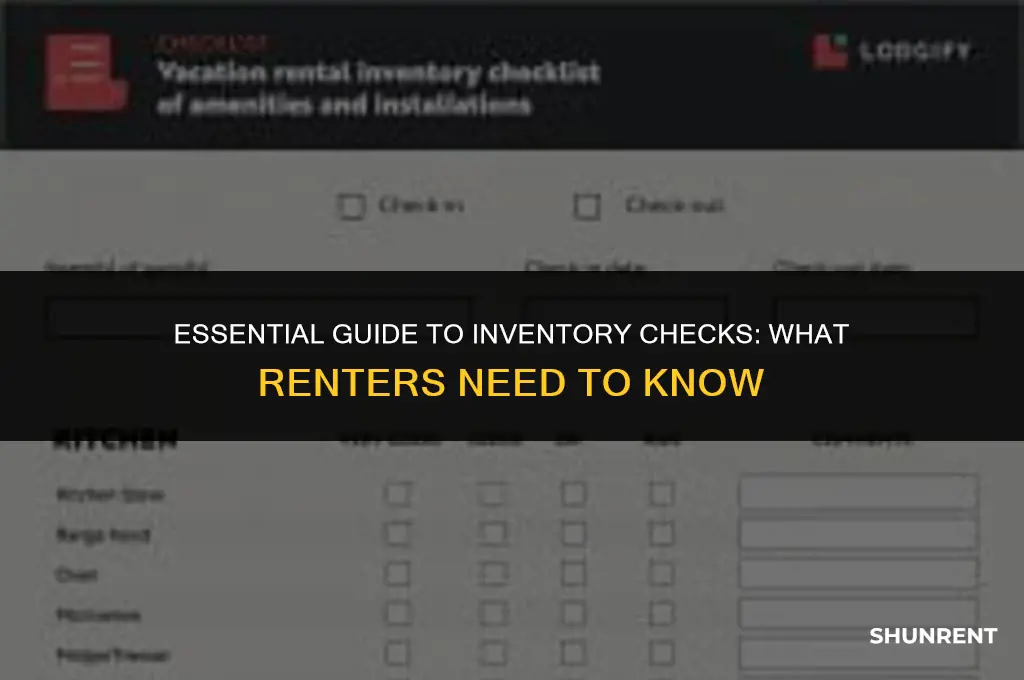 what is an inventory check when renting