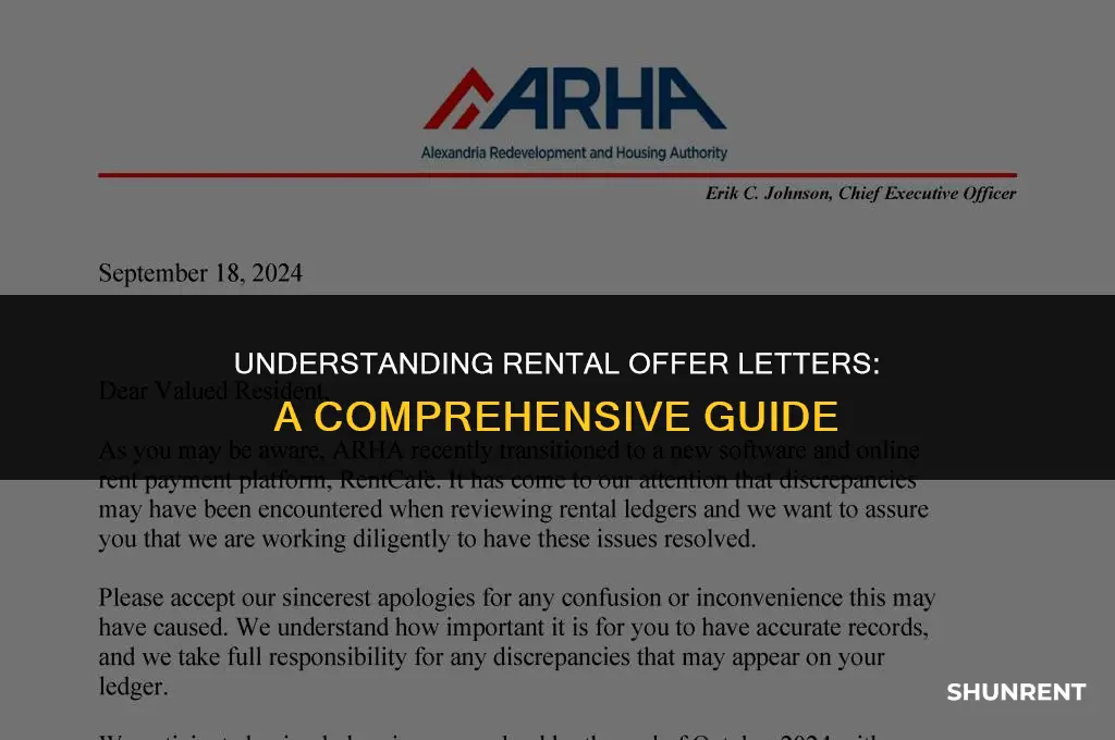 what is an offer letter for renting