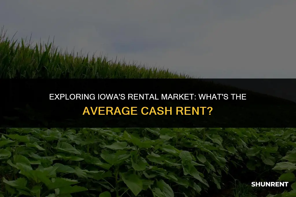 what is average cash rent in iowa