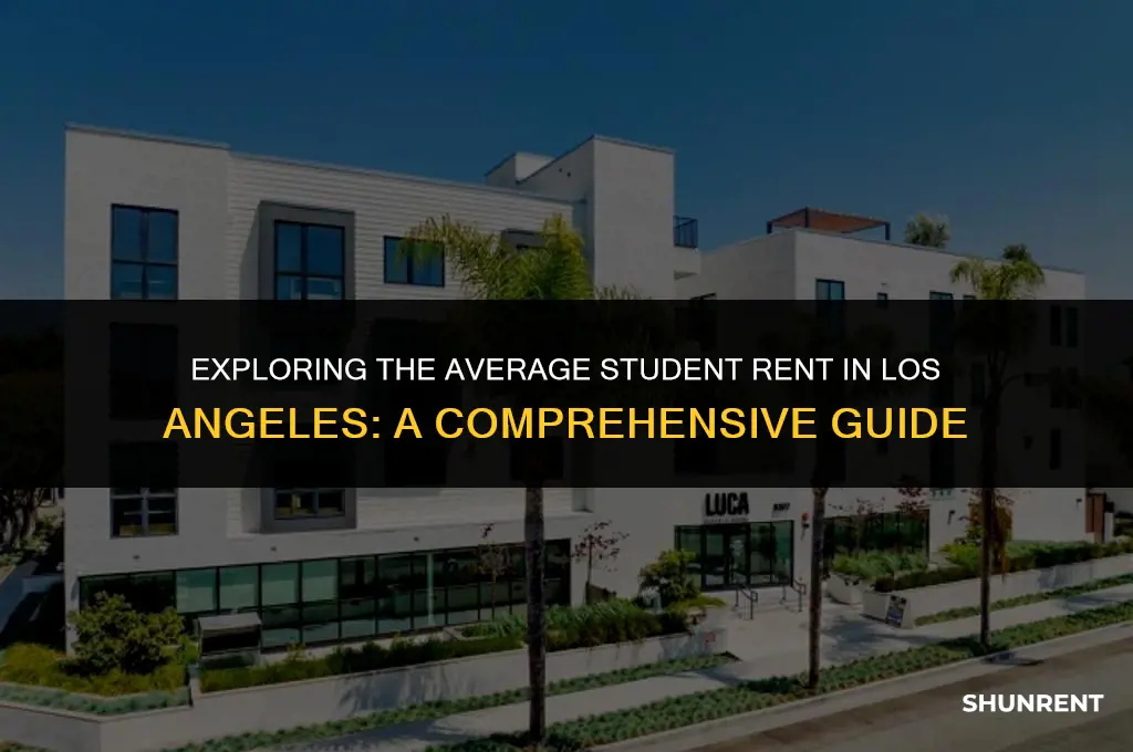 what is average student rent los angeles