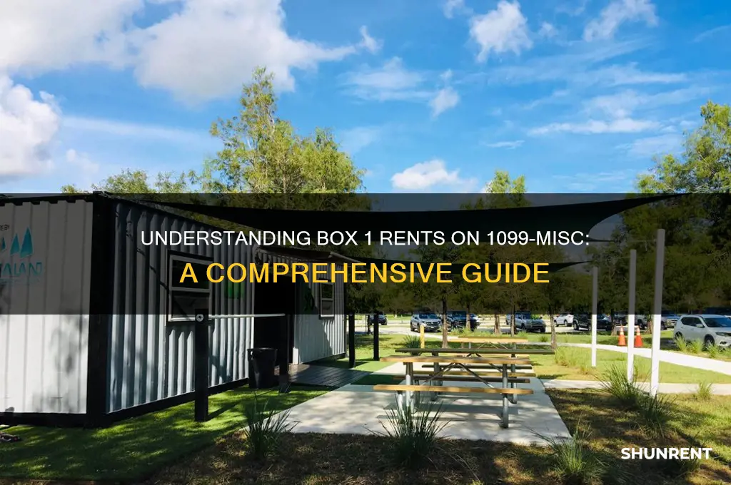 what is box 1 rents on 1099-misc