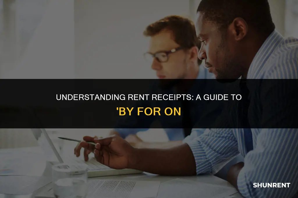 what is by for on rent receipt