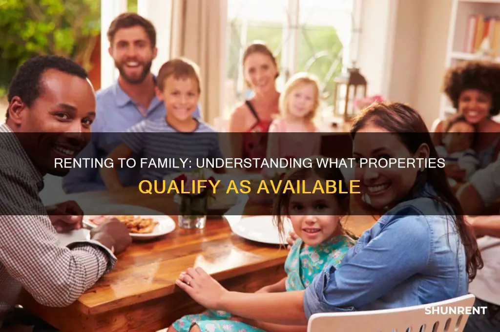 what is considered available to rent to family