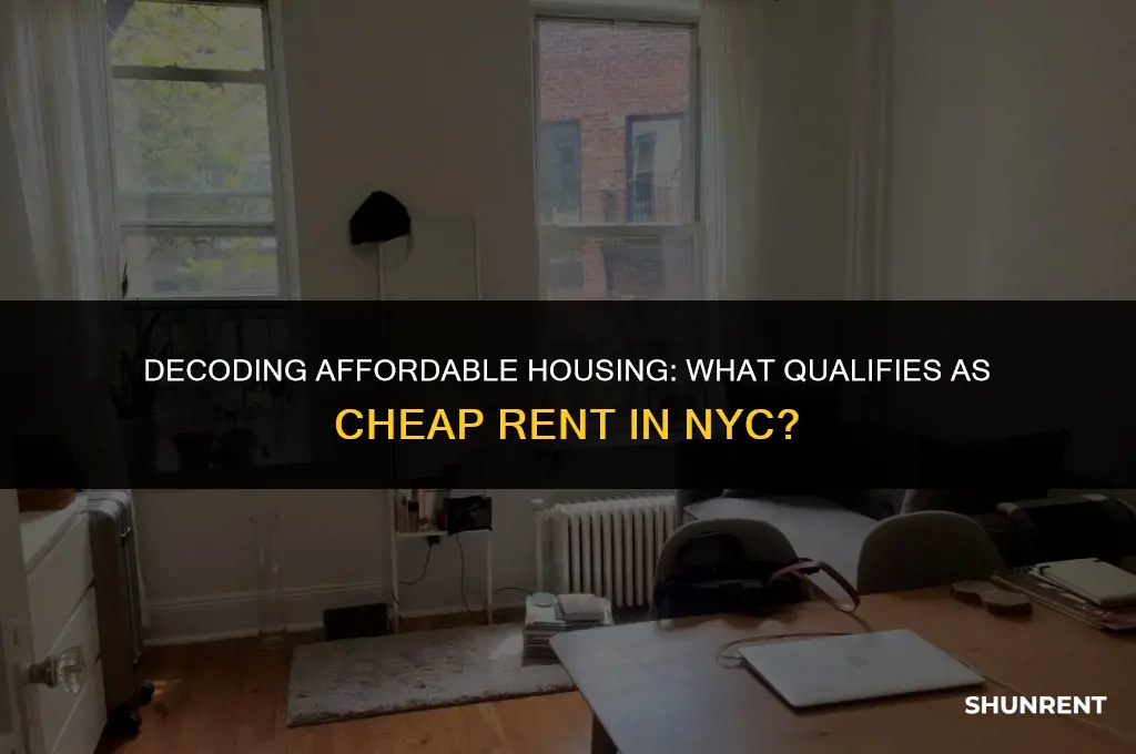 what is considered cheap rent in nyc