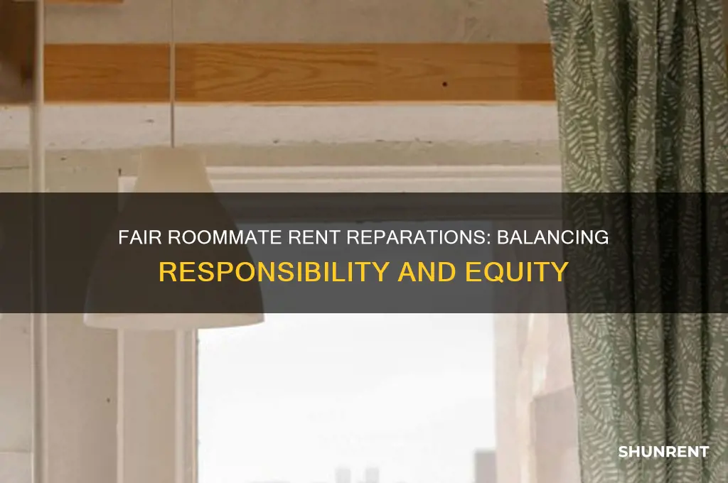 what is considered fair reparation for rent roommate