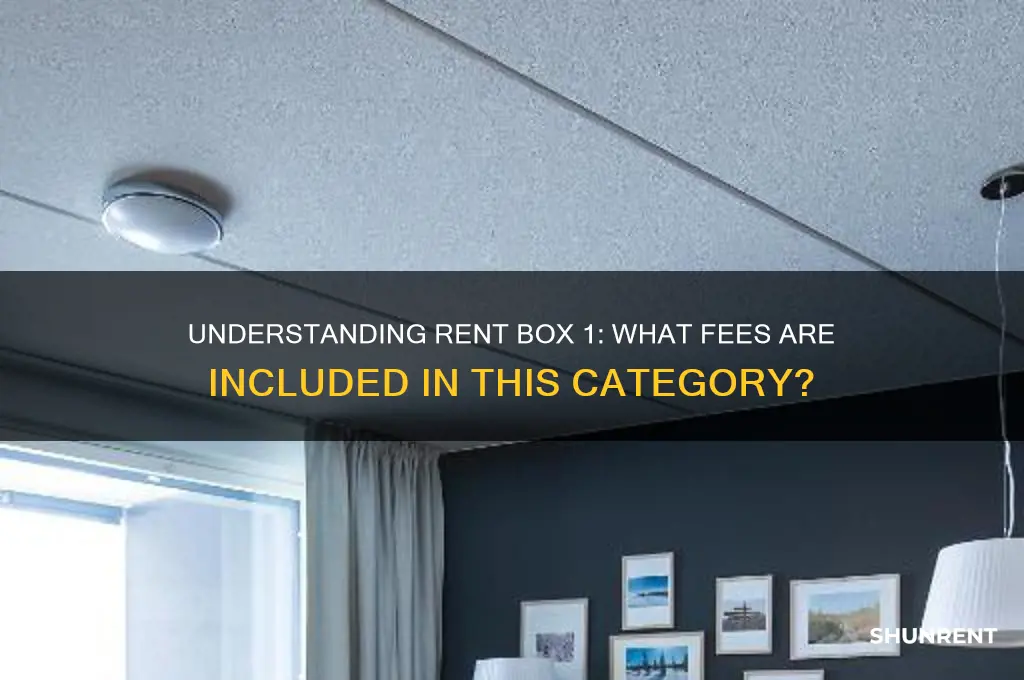 what is considered rent box 1 on fees collected