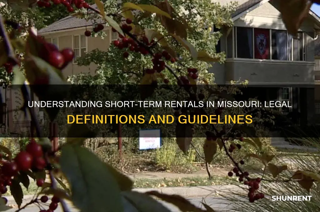 what is considered short-term renting in missouri