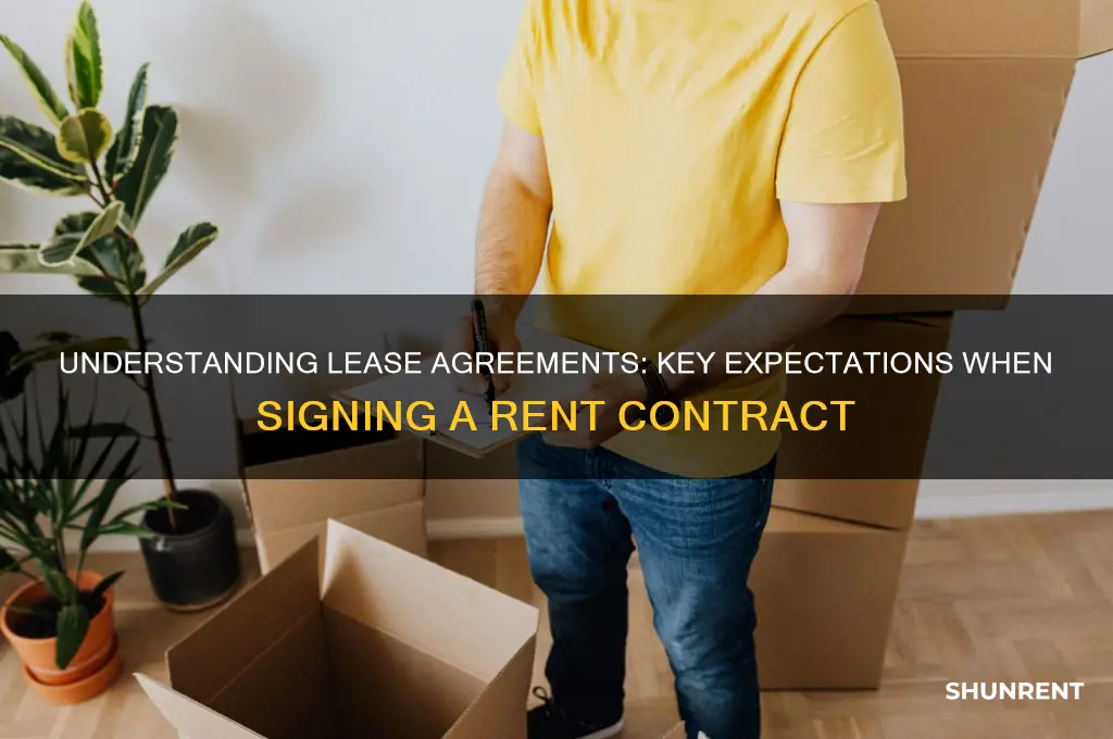 what is expected when signing a lease rent