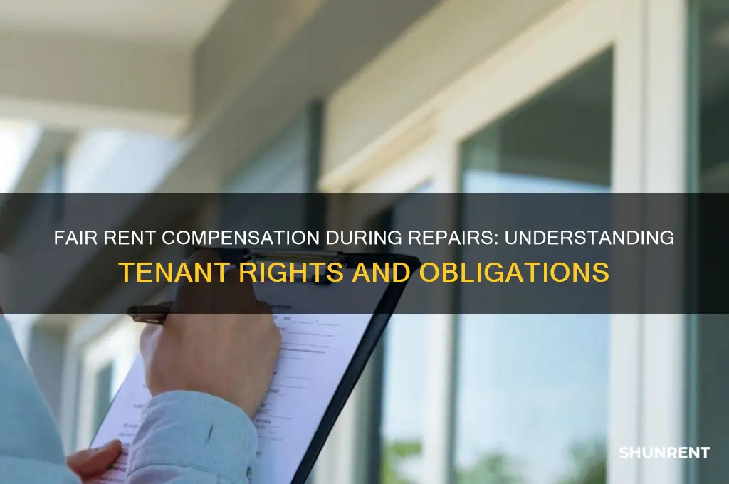 what is fair compensation of rent during repairs