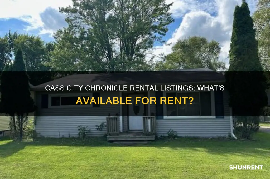 what is in the cass city chronicle for rent