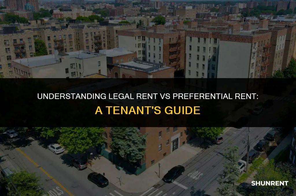 what is legal rent vs preferential rent
