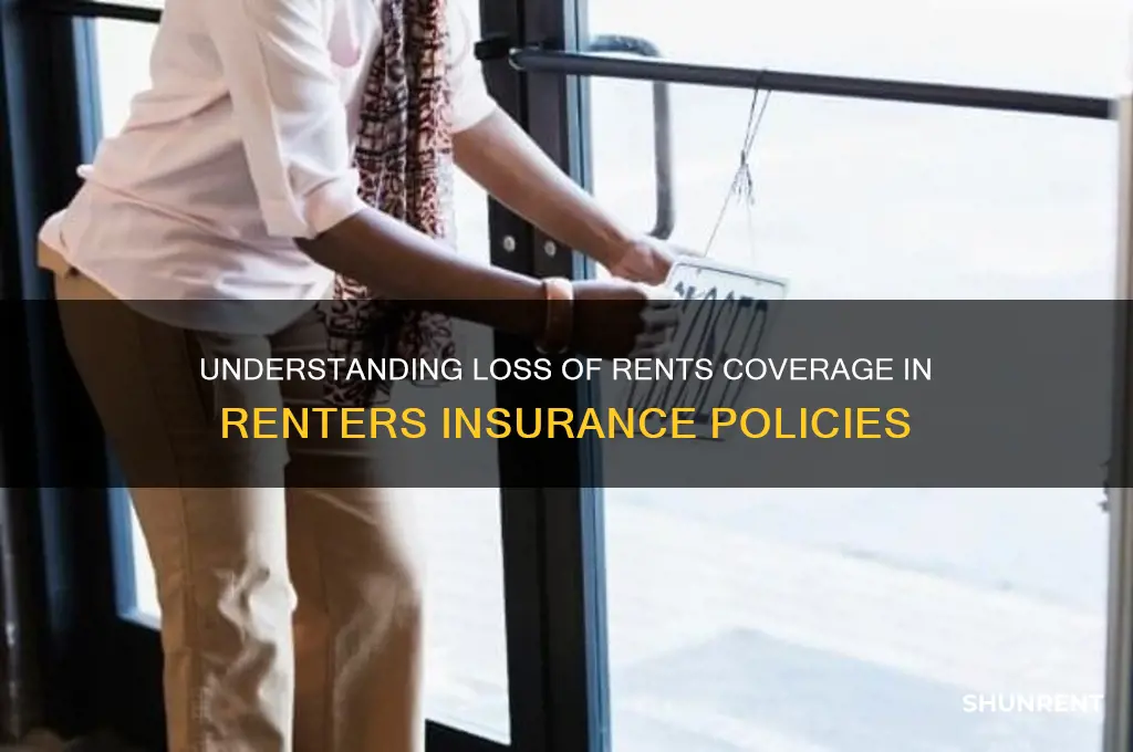what is loss of rents on renters insurance