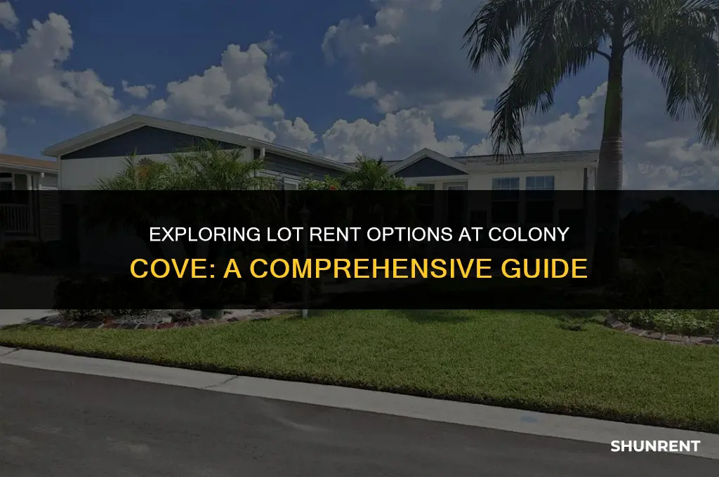 what is lot rent at colony cove