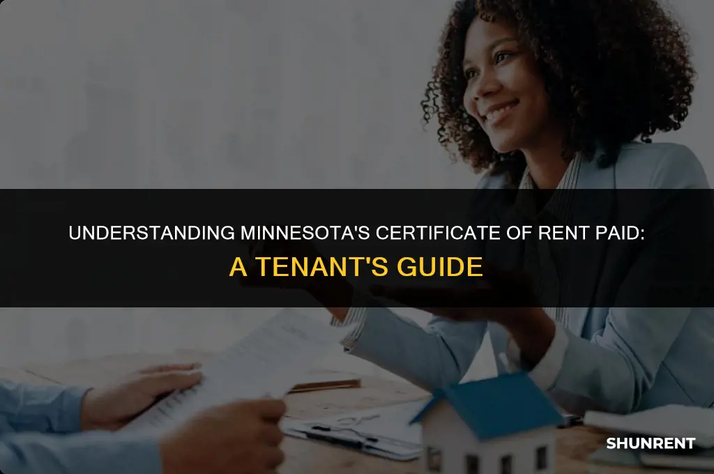 what is minnesota certificate of rent paid
