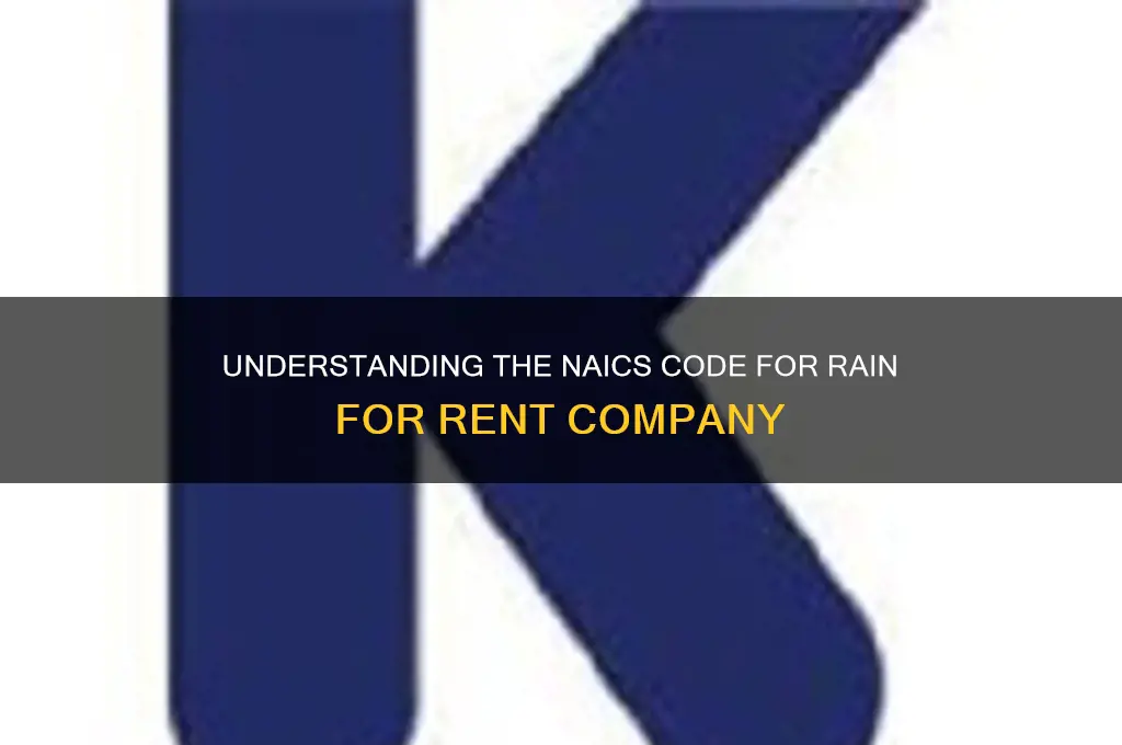 what is naics code for rain for rent company