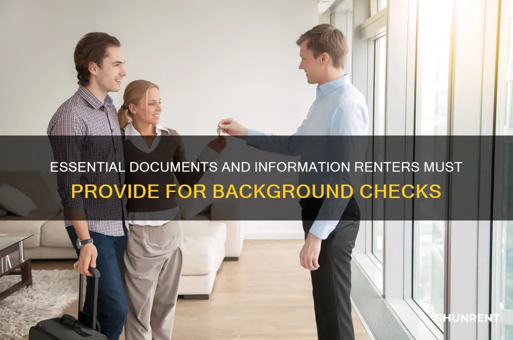 what is needed from renter for background check