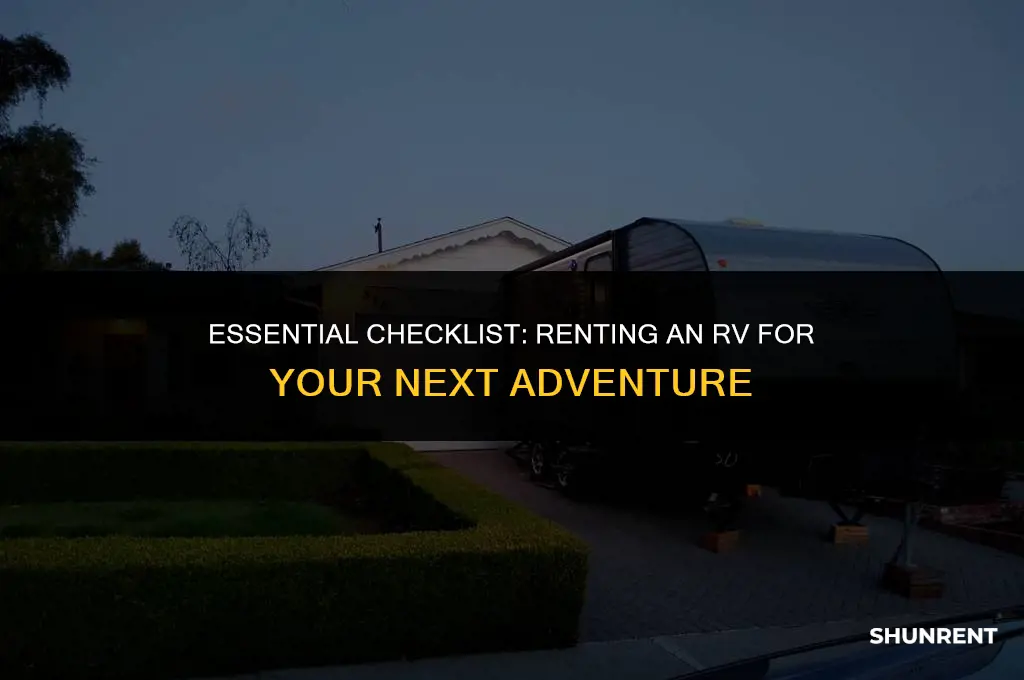 what is needed to rent an rv