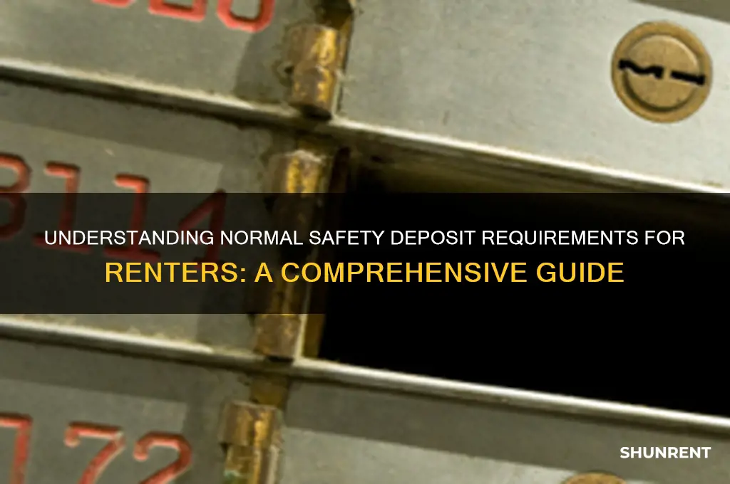 what is normal for safety deposit for rent